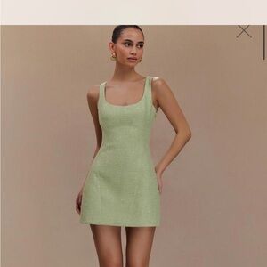 Meshki Light Green Mini Dress